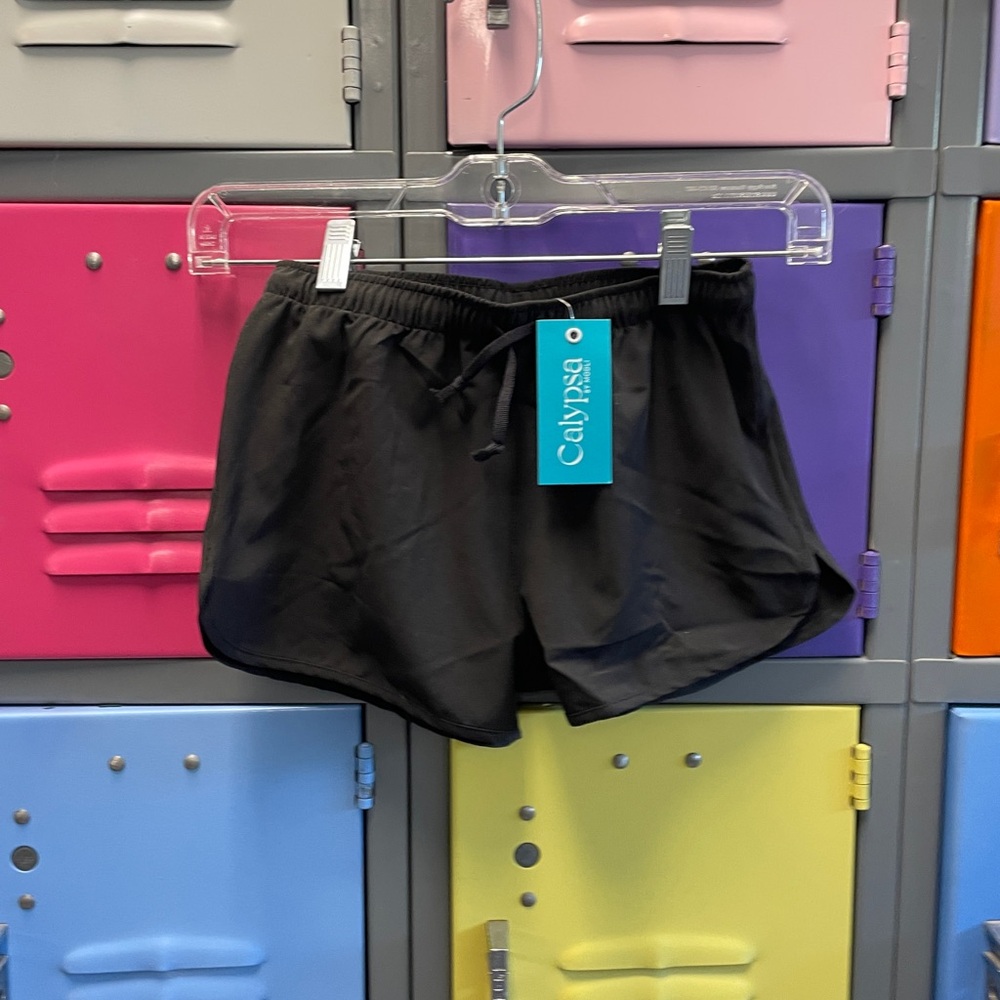 Girl’s Calypsa Black Board Shorts, 8, NWT